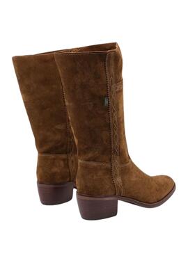 Botas Dakota Boots Campera Baja Piel Marrón Mujer