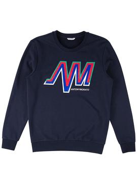 Sudadera Antony Morato Sketch Azul Hombre