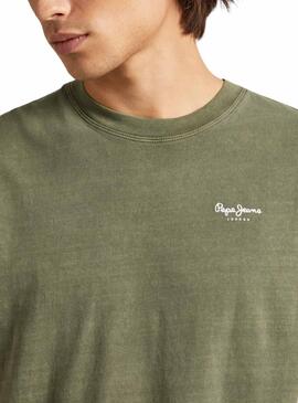 Camiseta Pepe Jeans Jacko Verde Para Hombre