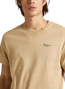 Camiseta Pepe Jeans Jacko Beige Para Hombre