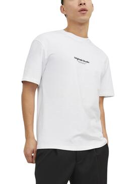 Camiseta Jack and Jones Vesterbro Blanco Hombre