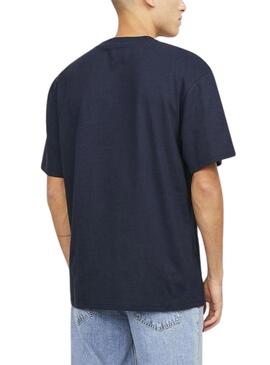 Camiseta Jack and Jones Picture Marino para Hombre