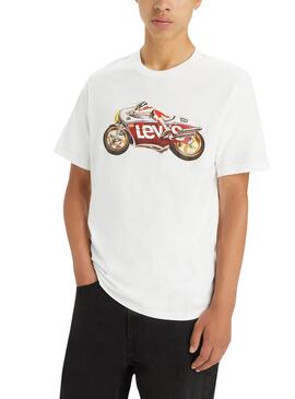 Camiseta Levis Moto Blanco para Hombre