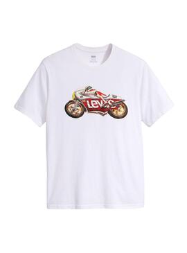 Camiseta Levis Moto Blanco para Hombre