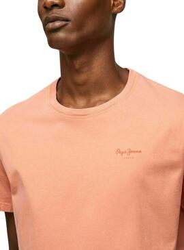 Camiseta Pepe Jeans Jacko Naranja Para Hombre