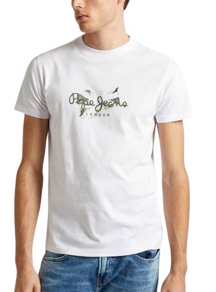 Camiseta Pepe Jeans Count Blanco Para Hombre