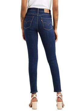 Pantalon Vaquero Levis 721 High Rise Skinny Azul