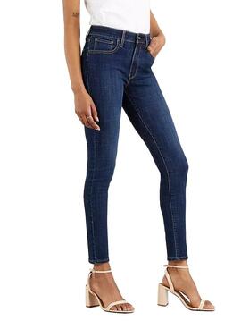 Pantalon Vaquero Levis 721 High Rise Skinny Azul