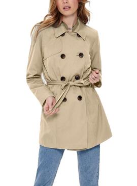 Gabardina Only Valerie Beige para Mujer