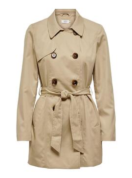 Gabardina Only Valerie Beige para Mujer