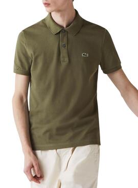 Polo Lacoste Slim Fit Verde Hombre