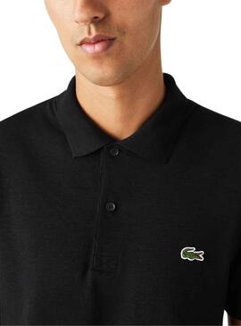 Polo Lacoste Bord Negro para Hombre