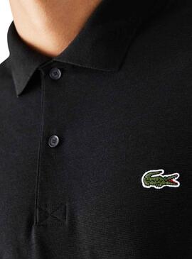 Polo Lacoste Bord Negro para Hombre