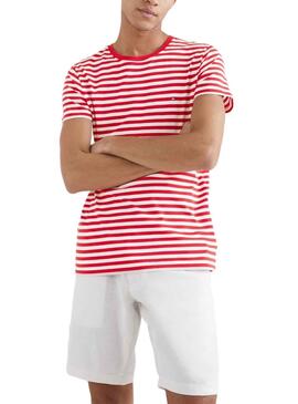 Camiseta Tommy Hilfiger Stretch Rojo para Hombre