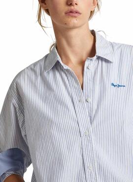 Camisa Pepe Jeans Pixie Azul Para Mujer