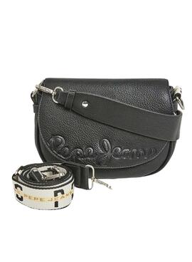 Bandolera Pepe Jeans Crisha Negro Para Mujer