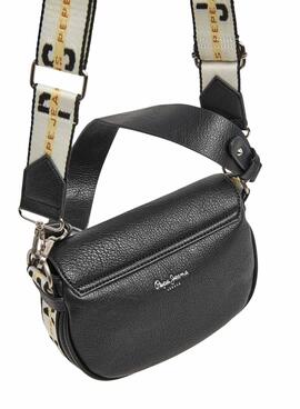 Bandolera Pepe Jeans Crisha Negro Para Mujer