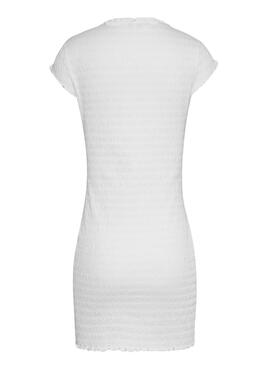 Vestido Tommy Jeans Bodycon Fruncido Blanco