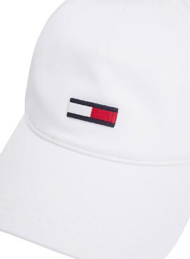 Gorra Tommy Jeans Elongated Flag Blanco