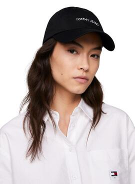 Gorra Tommy Jeans Linear Logo Negro