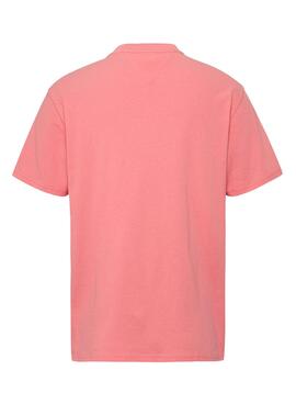 Camiseta Tommy Jeans Spray Pop Rosa Para Hombre