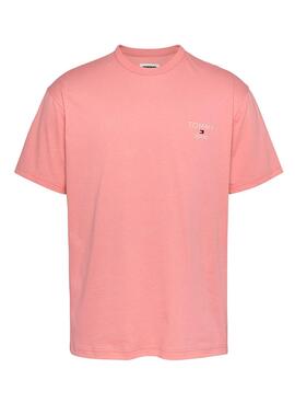 Camiseta Tommy Jeans Corp Rosa Para Hombre