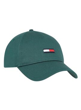 Gorra Tommy Jeans Elongated Flag Verde