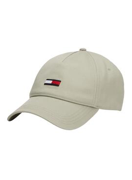 Gorra Tommy Jeans Elongated Flag Verde Lavado