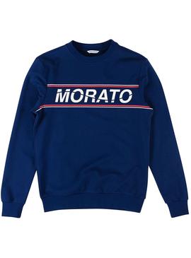 Sudadera Antony Morato Stampa Azul Electrico 