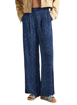 Pantalón Pepe Jeans Colette Print Azul Para Mujer