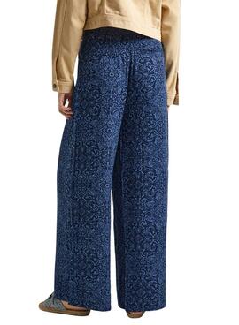 Pantalón Pepe Jeans Colette Print Azul Para Mujer