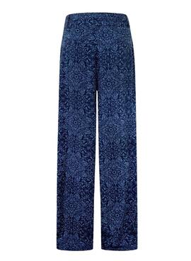 Pantalón Pepe Jeans Colette Print Azul Para Mujer