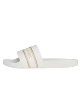 Chanclas Tommy Hilfiger Trenzadas Blanco Logo