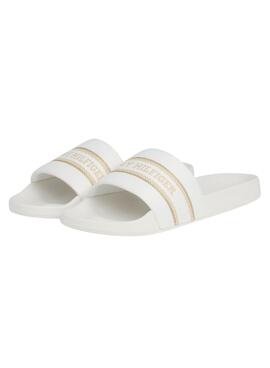 Chanclas Tommy Hilfiger Trenzadas Blanco Logo