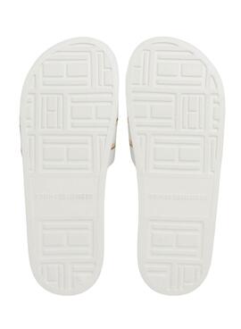 Chanclas Tommy Hilfiger Trenzadas Blanco Logo