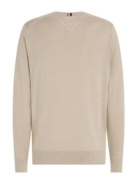 Jersey Tommy Hilfiger Mouline Beige Para Hombre