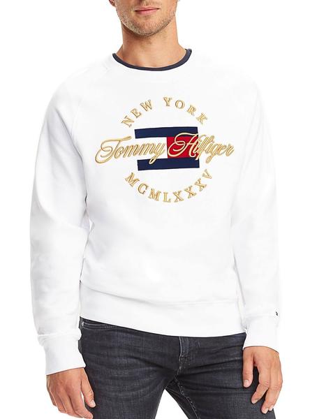 partícula calendario Caballero amable Sudadera Tommy Hilfiger Icon Artwork Blanco Hombre