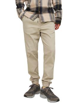 Pantalón Jack And Jones Gordon Dave Jogger Beige