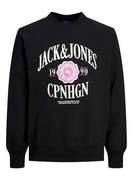 Sudadera Jack And Jones Lucca Crew Negro Hombre