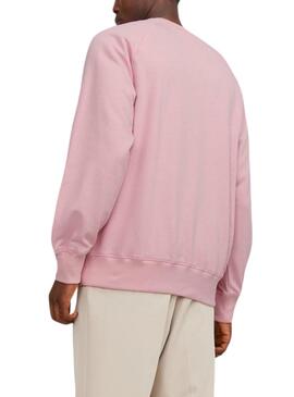 Sudadera Jack And Jones Lucca Branding Rosa Hombre