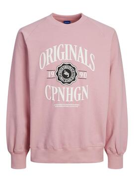 Sudadera Jack And Jones Lucca Branding Rosa Hombre