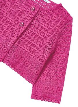Chaqueta Mayoral Guipur Fucsia Para Niña