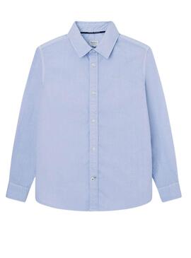 Camisa Pepe Jeans John Azul Oxford Para Niño