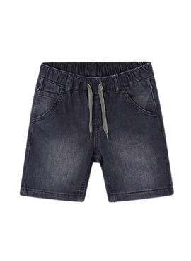 Bermuda Mayoral Soft Denim Jogger Gris Para Niño