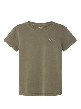 Camiseta Pepe Jeans Jacco Verde Militar Niño