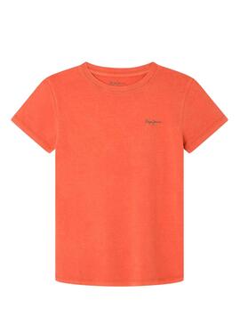 Camiseta Pepe Jeans Jacco Naranja Para Niño