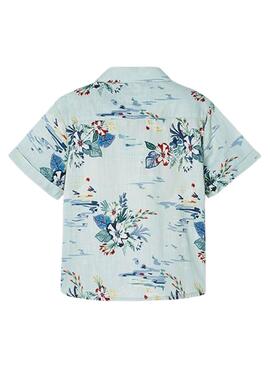 Camisa Mayoral Resort Estampado Floral Para Niño