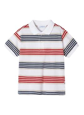 Polo Mayoral Rayas Rojo Y Azul Para Niño