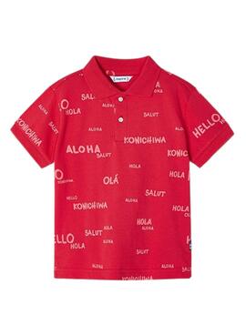 Polo Mayoral Estampado Rojo Para Niño