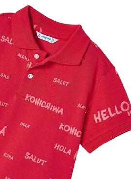 Polo Mayoral Estampado Rojo Para Niño